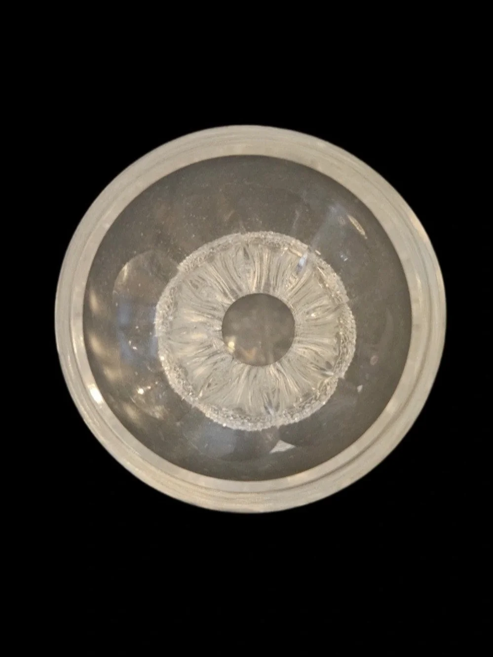 Vintage Clear Cut Glass Crystal Toothpick Holder Diamond Cut Trumpet Shape 4